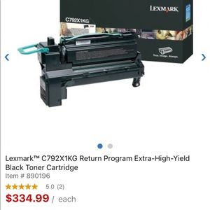 Lexmark™ C792X1KG Program ExtHighYield Black Toner